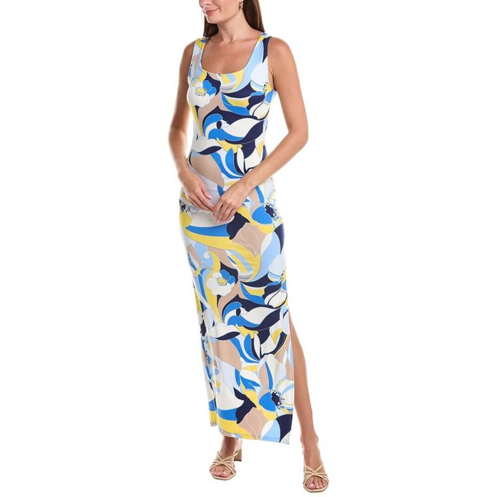 Marion Womens  Printed Maxi Dress, Navy